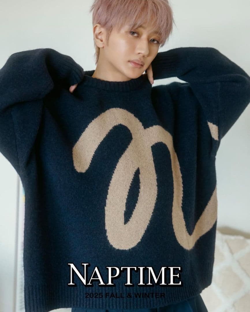 【新品未開封】Naptime　Nissy　ニットプルオーバー　ネイビー