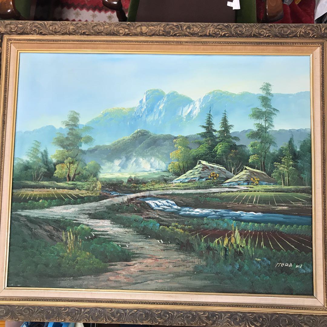 油彩画　肉筆　風景画　50号　作者　ムラキ