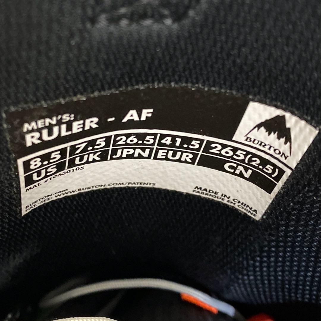 【美品_即日発送】BURTON スノボブーツRULER-AF 26.5cm