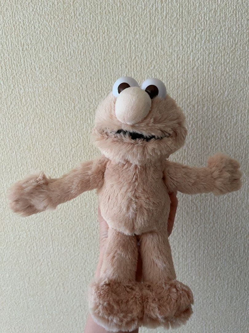 セサミストリートマーケット ぬいぐるみ ベージュ クッキーモンスター エルモ