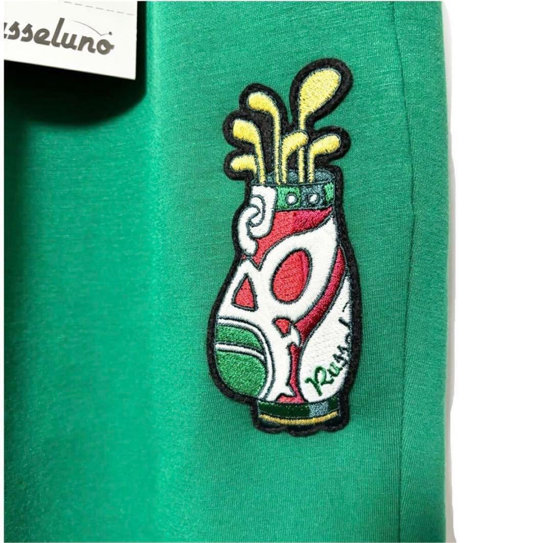 新品 ラッセルノ ゴルフ キャディーバッグ ジャージ スキニーパンツ グリーンL