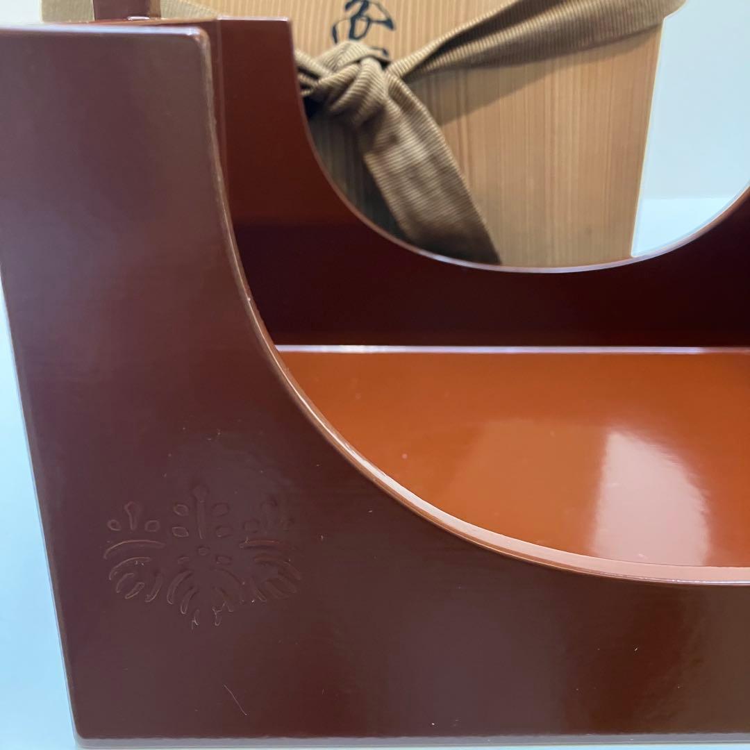紫雲一閑 塗 莨盆 鐘楼堂 一閑 茶道 茶道具 送料込　美品