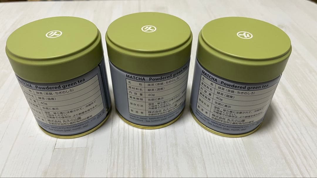 丸久小山園 千木の白 抹茶 40g缶3個