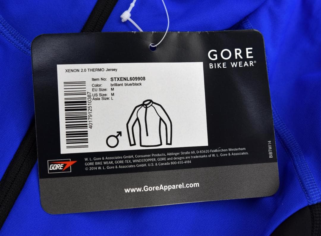 GORE★Xenon 2.0 長袖ジャージ size:L ブルー/ブラック