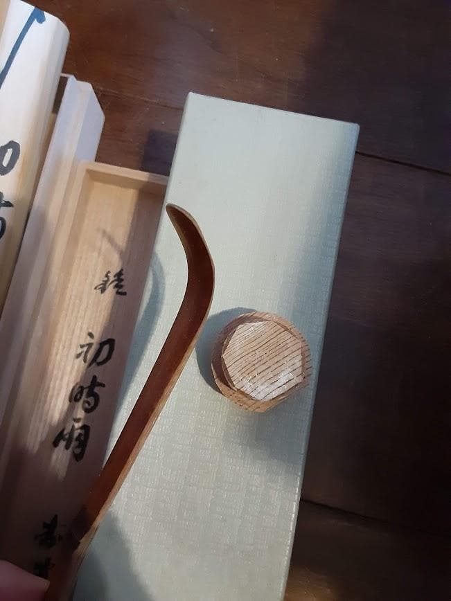 茶道具☆茶杓☆銘「初時雨」☆黄梅院住職小林太玄