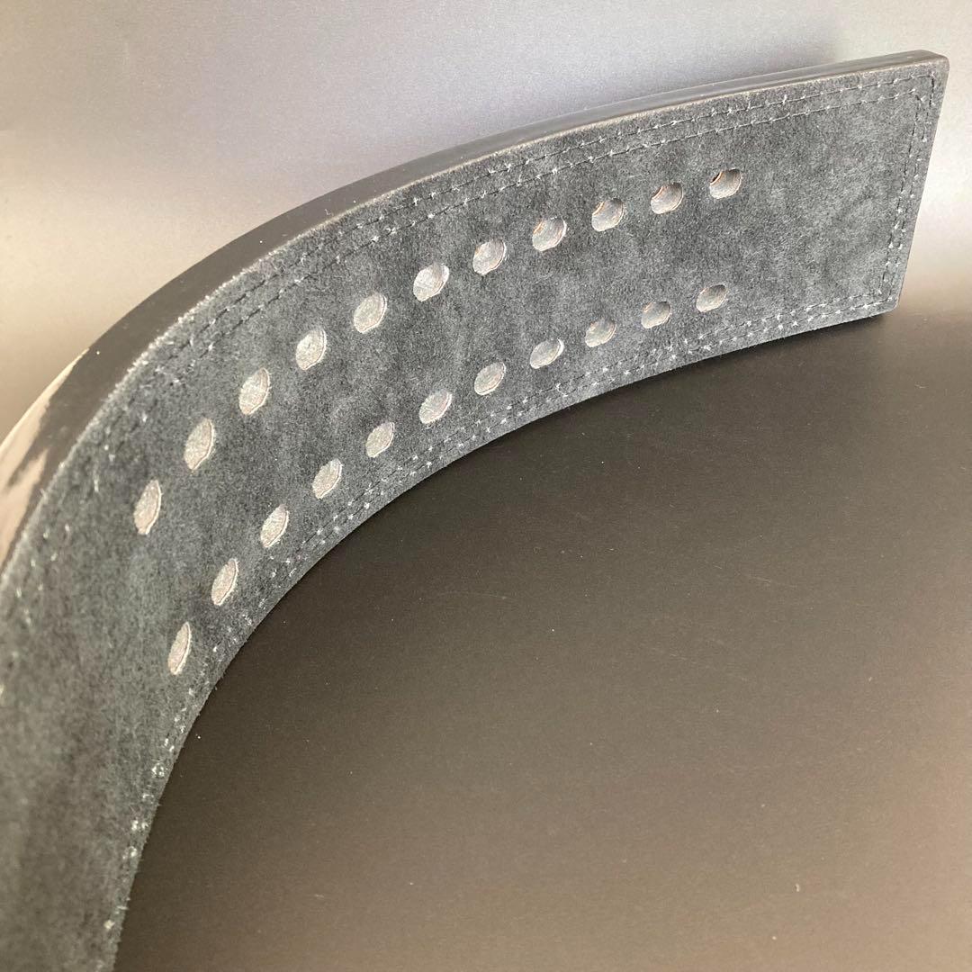 訳アリ パワーベルト レバーアクション 本革 ワンタッチ可変式 茶×光沢シルバー