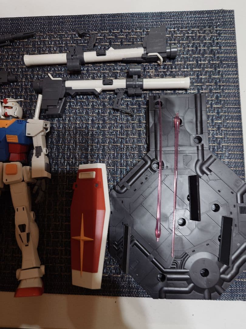 MG/TheOrigin版ガンダム＋アクションベース付き（中古品）