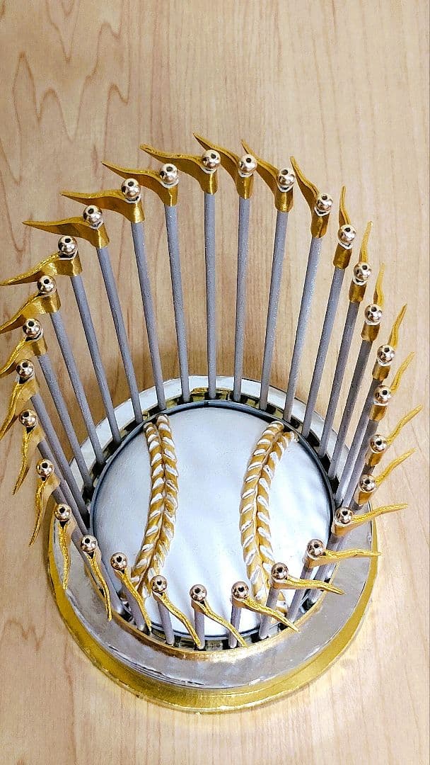 MLB ワールドシリーズ 優勝 トロフィー インテリア品（完全手作り品）