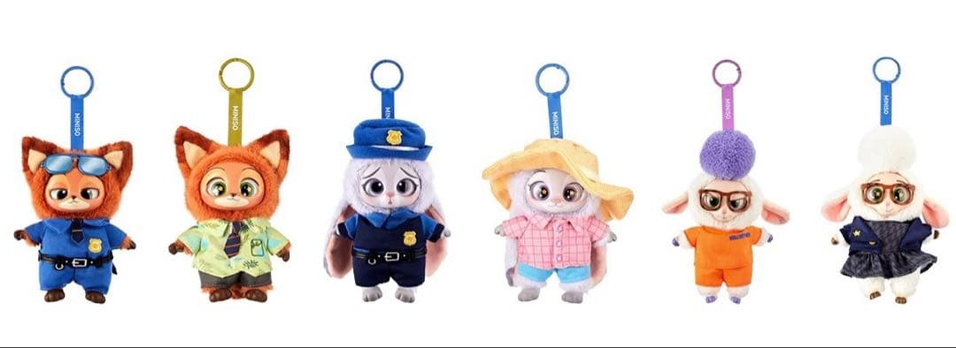 MINISO ディズニー　ズートピア　マスコット　ぬいぐるみ ニック　2点セット