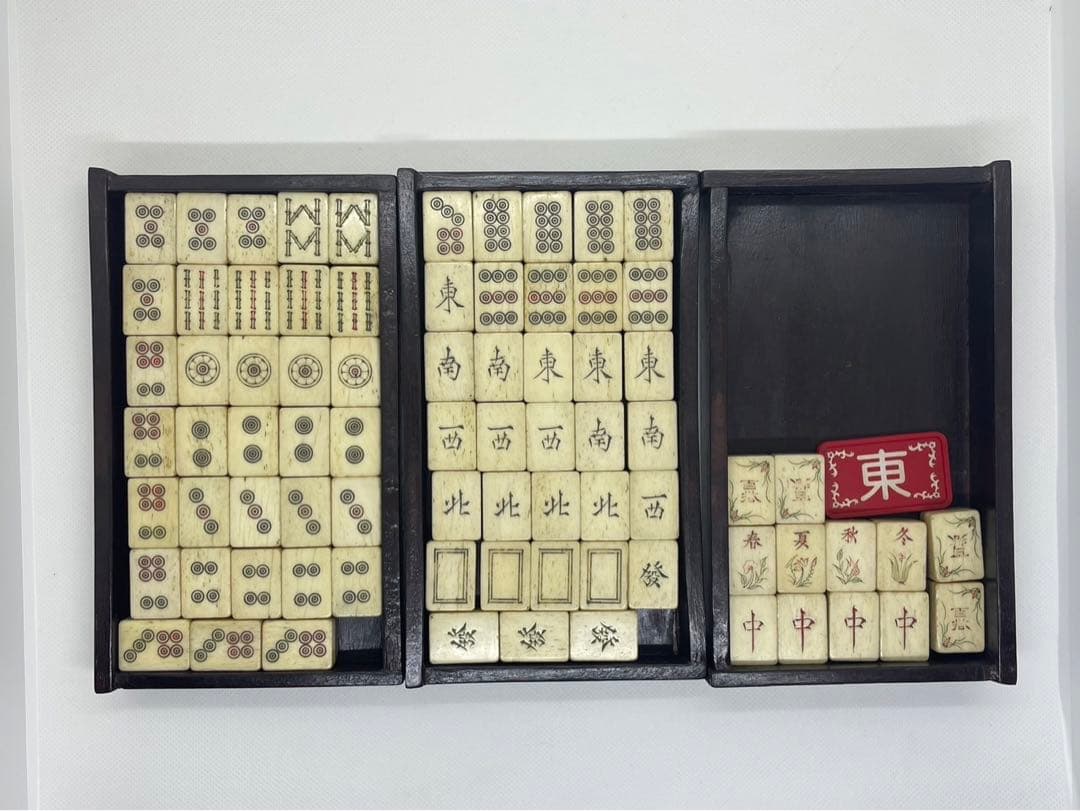 雅趣 麻雀牌 マージャン 木箱 中国 レトロ アンティーク ビンテージ