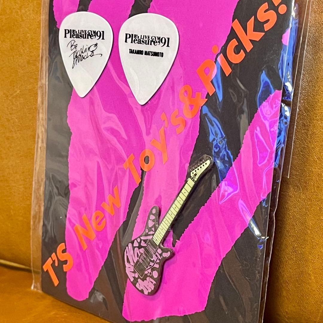B'z Pleasure'91 ギター ピック ピンバッジ 松本孝弘