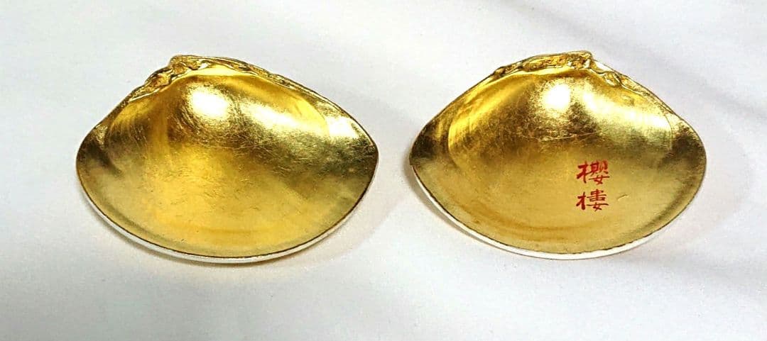 中村宗悦金蒔絵貝合せ香合 木箱付きA408