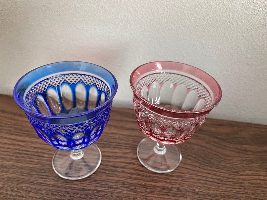 江戸切子　ぐい呑　酒器　グラス　HOYAクリスタル