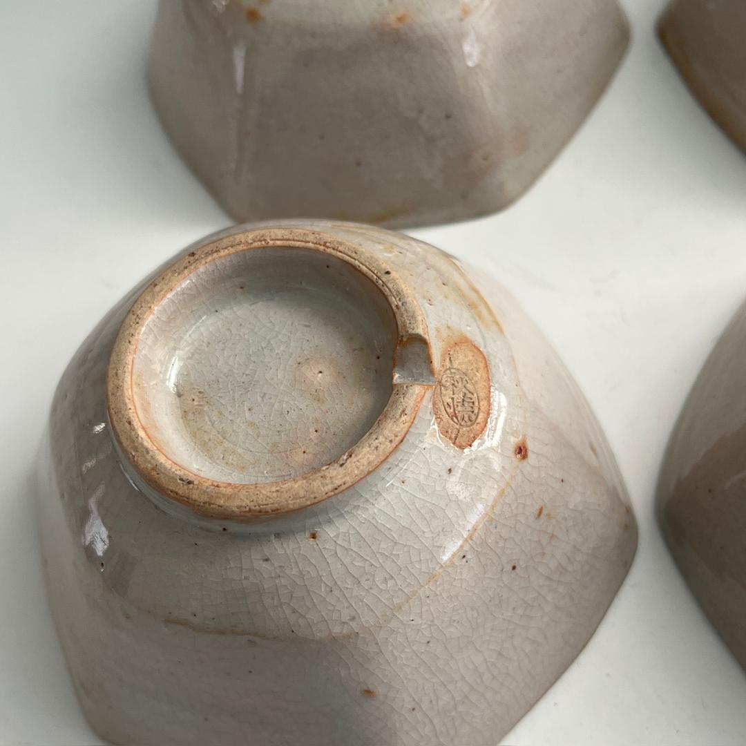 萩焼 6客揃 六角 茶碗 湯のみ 茶道具 煎茶