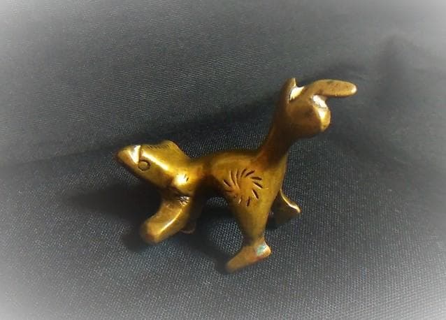 【 獅子形金銅帯鉤 】　ベルト鉤　経世紀品