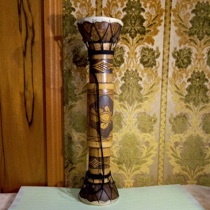 インドネシアの民族楽器（竹太鼓）　インドネシア　民族楽器　アンティーク