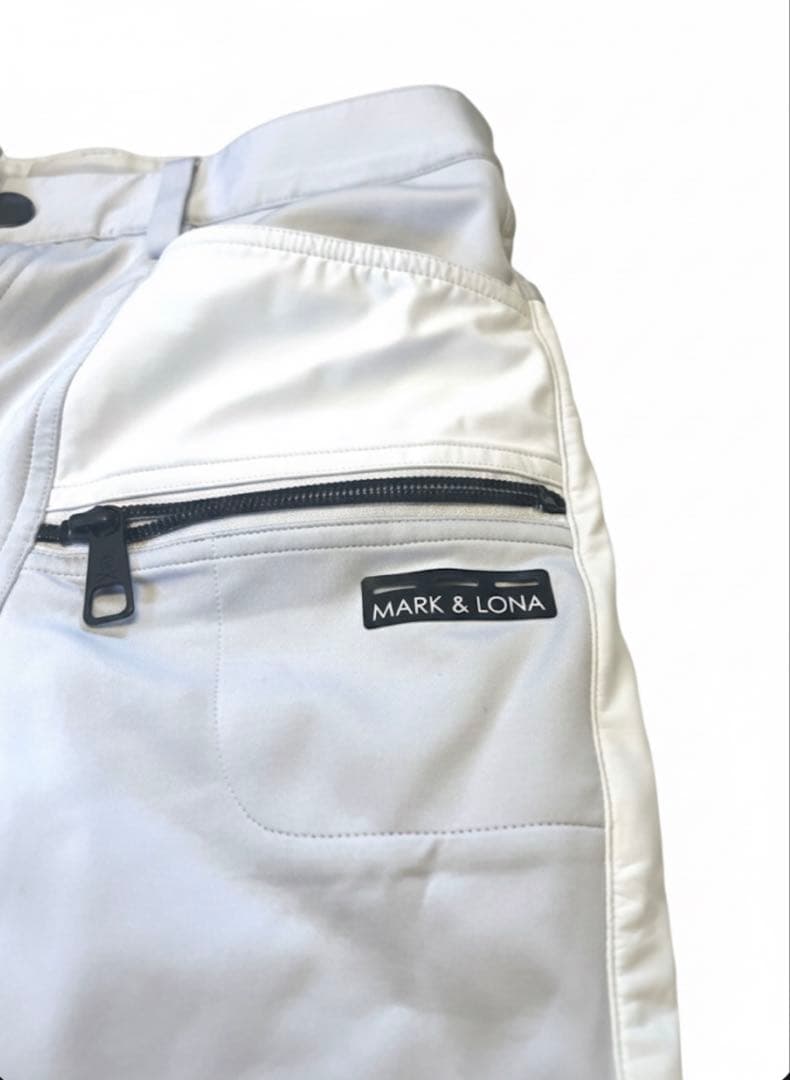 MARK & LONA ホワイトスリムフィットパンツ