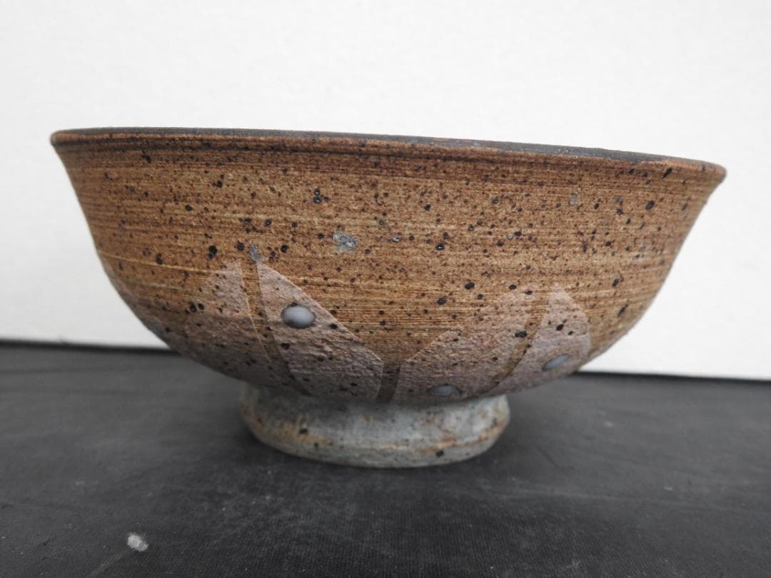 加彩茶碗　天平の華　王母窯　豊住和廣　共箱　MA739