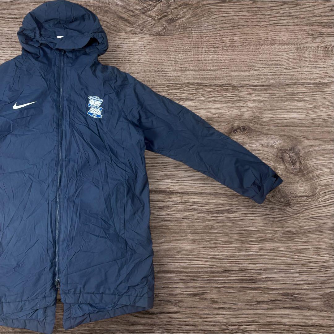 NIKEナイキバーミンガムFC 中綿ベンチコート L 紺刺繍サッカー