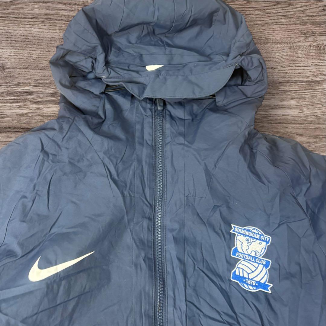 NIKEナイキバーミンガムFC 中綿ベンチコート L 紺刺繍サッカー