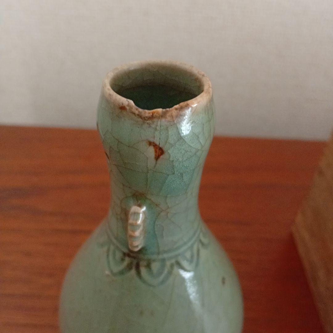青磁　徳利　（古唐津、李朝、高麗）