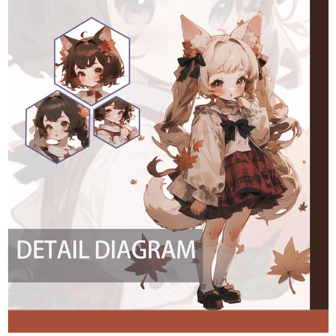 廃盤品✩J1069＃枫叶缘(贝壳光)未定義切り売り海外人物マステ女の子AIマステ