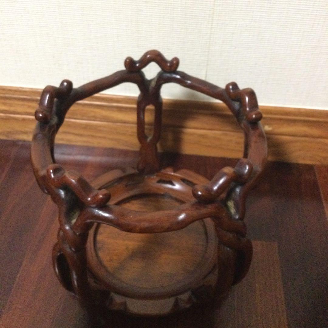 唐木の五足花台