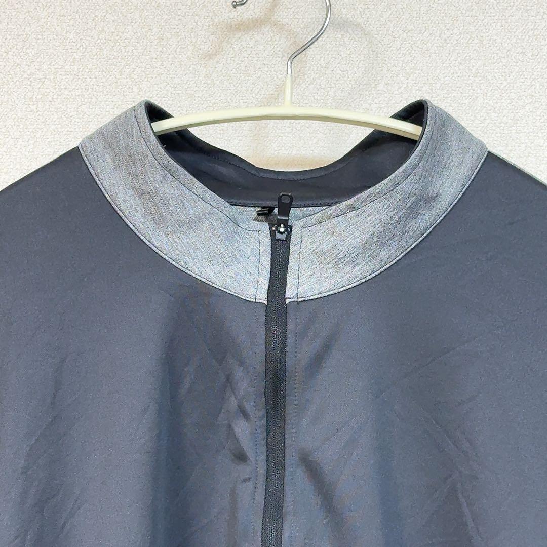 adidas 長袖ウェア 【2XL】 グレー ブラック ハーフジップ ハイネック