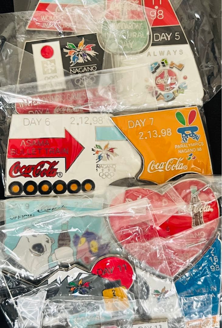 1998 長野オリンピック　ピンバッジ　コカコーラデイピン　正規品フルセット