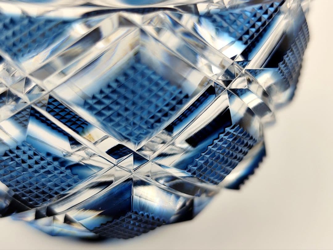 超希少品☆復刻 薩摩切子 碗 松浦正行 美品 完品（切子、江戸切子、薩摩切子）