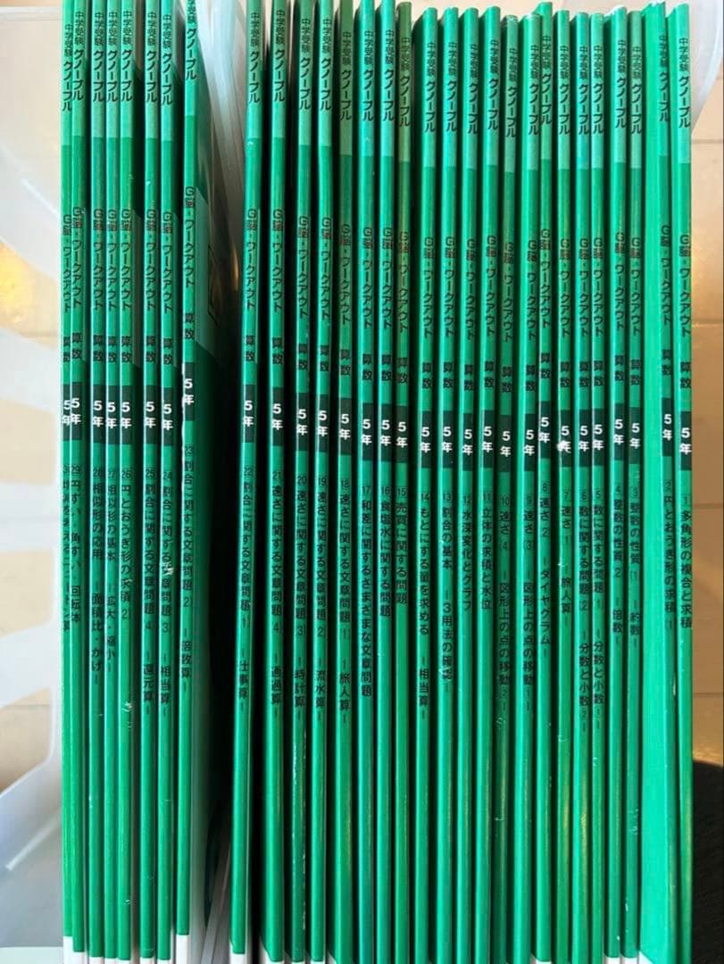 未使用！！中学受験グノーブル　G脳ワークアウト5年生　24冊