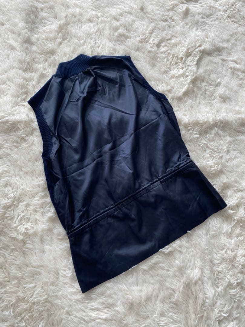 LANVIN 38 ベスト　良品　ランバン　ネイビー色　ゴルフレディースgolf