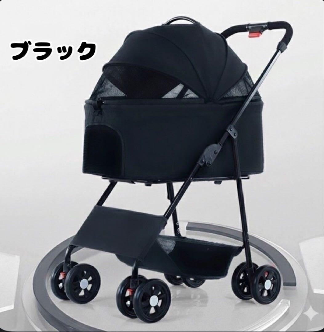 ペットカート　ブルー　犬用カート　折りたたみ　おでかけ　散歩　キャリー　犬　猫