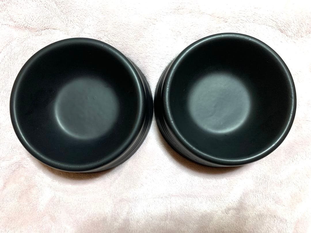 ✴︎新品未使用✴︎　ルクルーゼ　ペット用ボール　犬用食器　マットブラック　2個セット