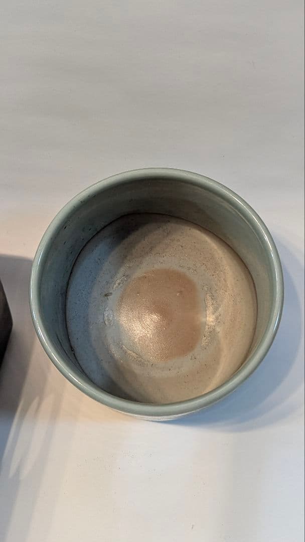 茶道具 木製黒塗 螺鈿 煙草盆一対 青磁火入 細密細工 茶懐石 漆　骨董　登月峯