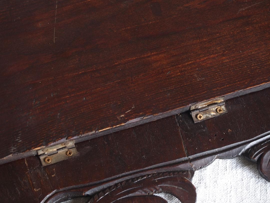 葡萄の葉 木彫刻 折り畳 コンソール 飾り棚 ウォールシェルフ 装飾/K353