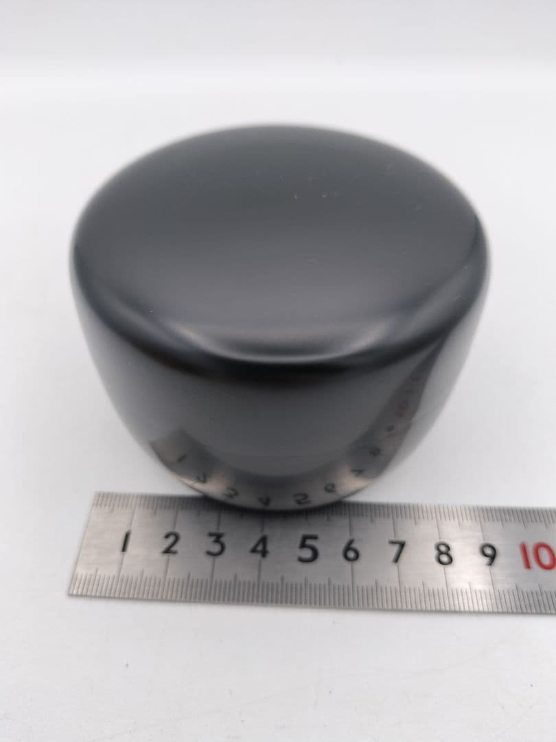 c331 【新品・未使用】平棗 黒無地 前瑞春斎　木箱 茶道具