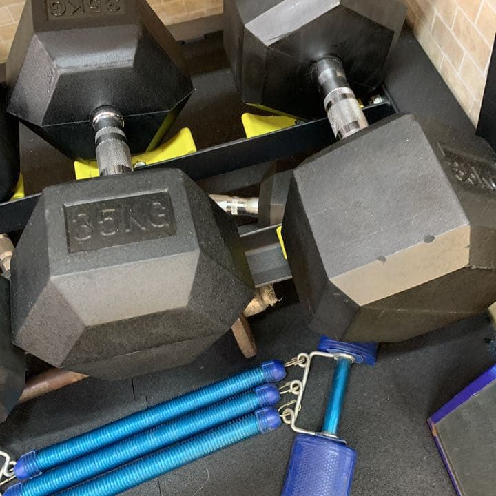 ラバーヘックス  ダンベル　10kg 2個
