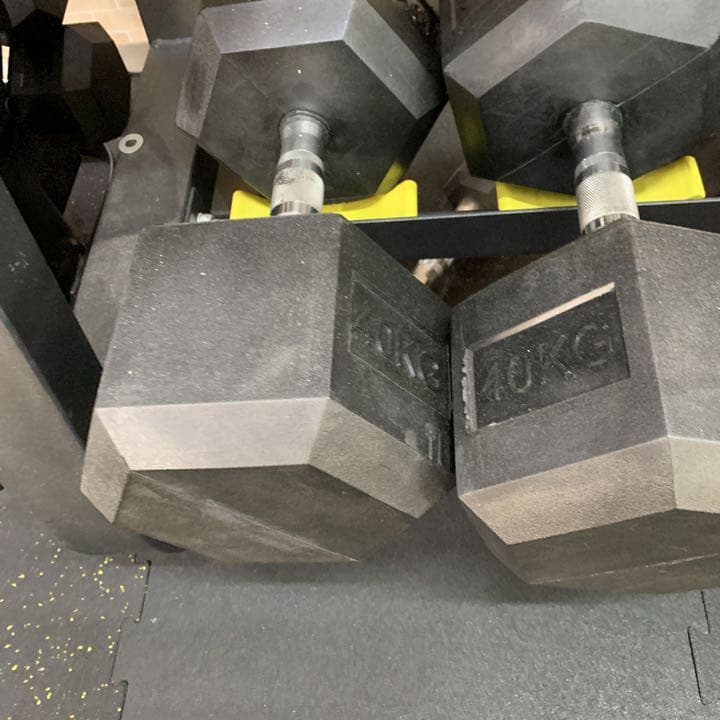 ラバーヘックス  ダンベル　10kg 2個