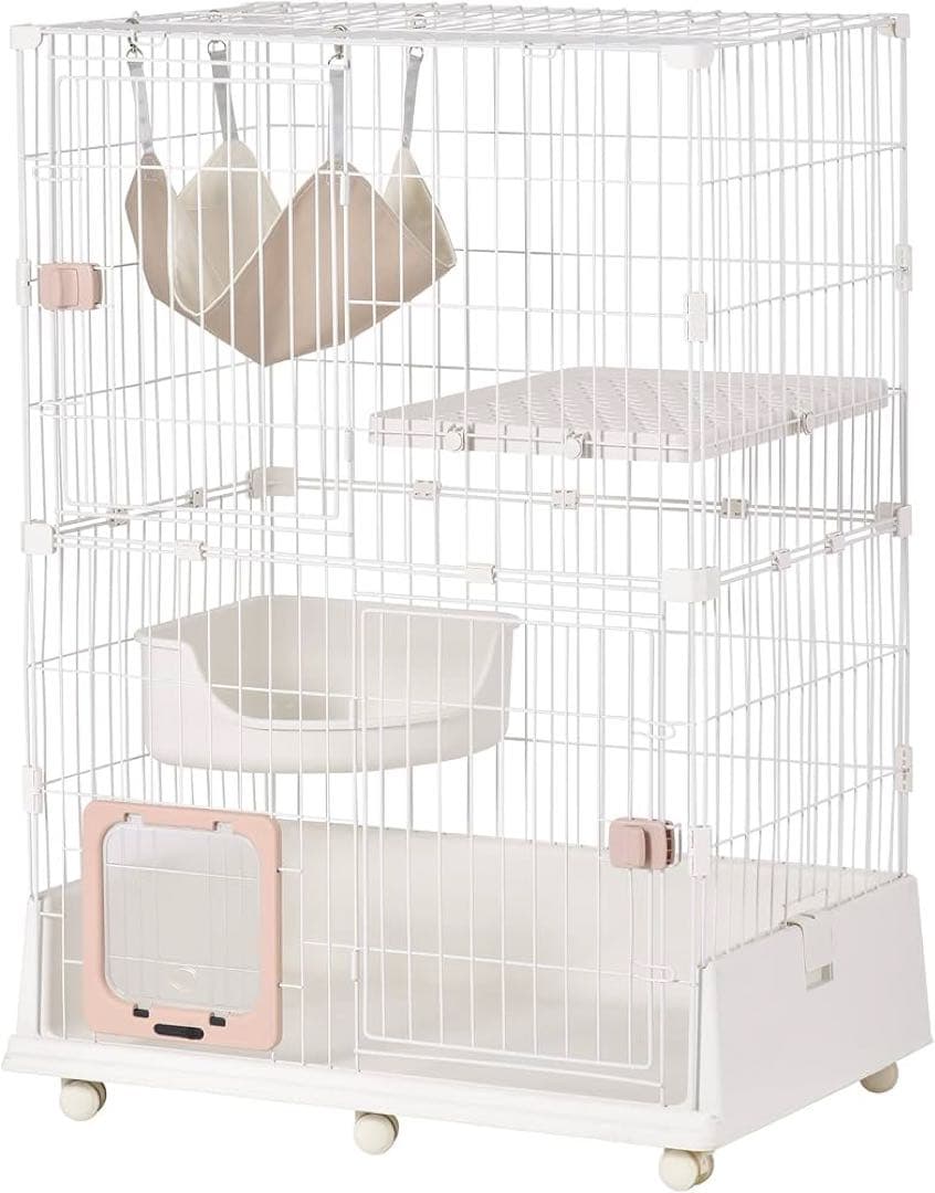 《美品》キャットケージ 2段構造 ペットゲージ