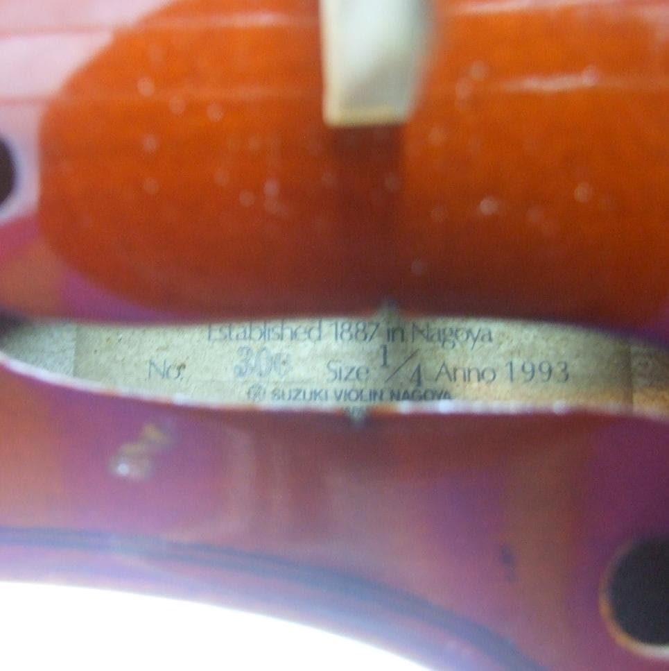 鈴木バイオリン 1/4 No300 未使用弓 ケース メンテ済み