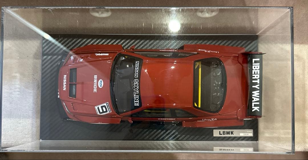 ミニカー LBWK Nissan Skyline 34GT-R 1/18