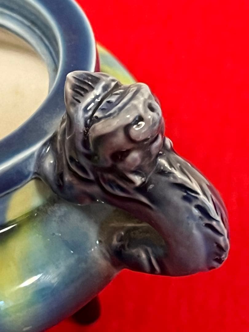 人間国宝 柳雨軒 三代 徳田八十吉(正彦銘) 彩釉 香炉 管理T174