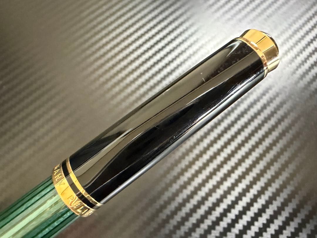 美品 ペリカン スーベレーン M300 緑縞 F 細字 万年筆