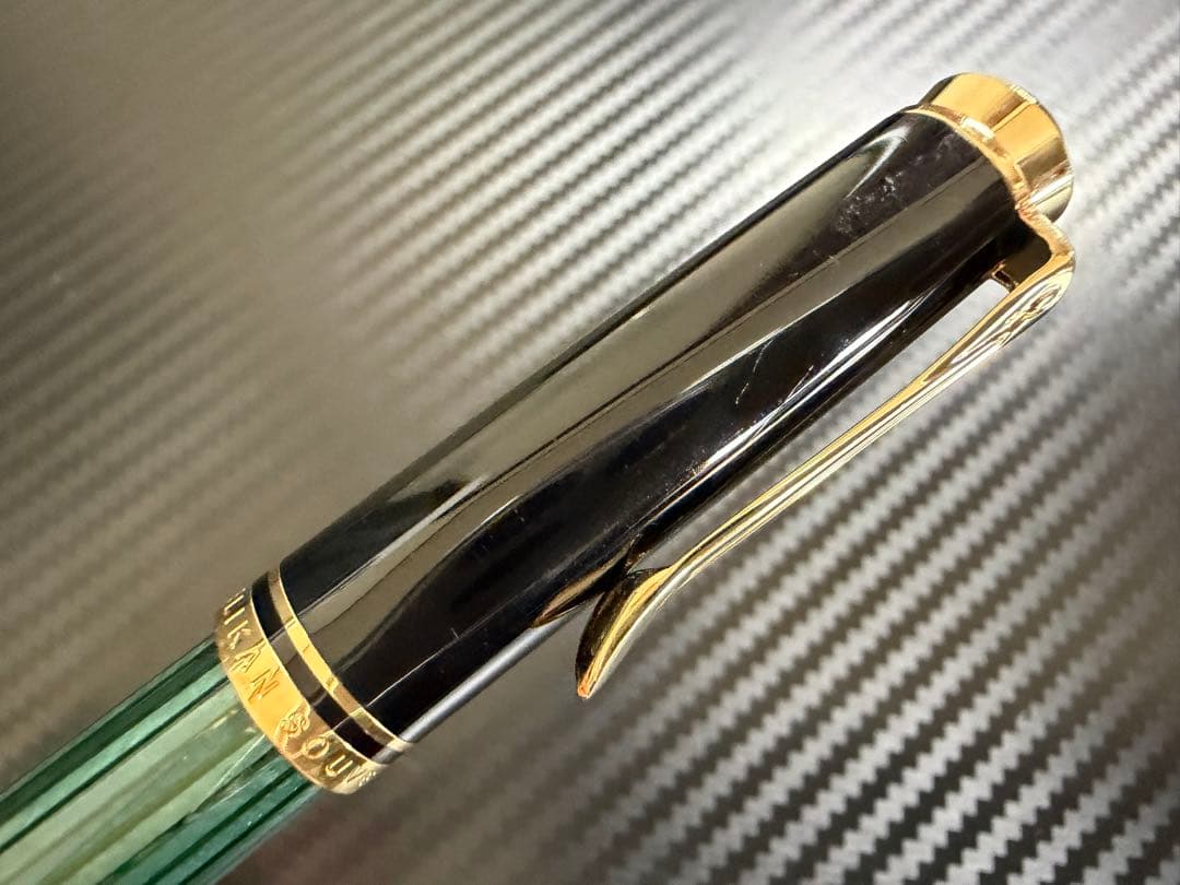 美品 ペリカン スーベレーン M300 緑縞 F 細字 万年筆