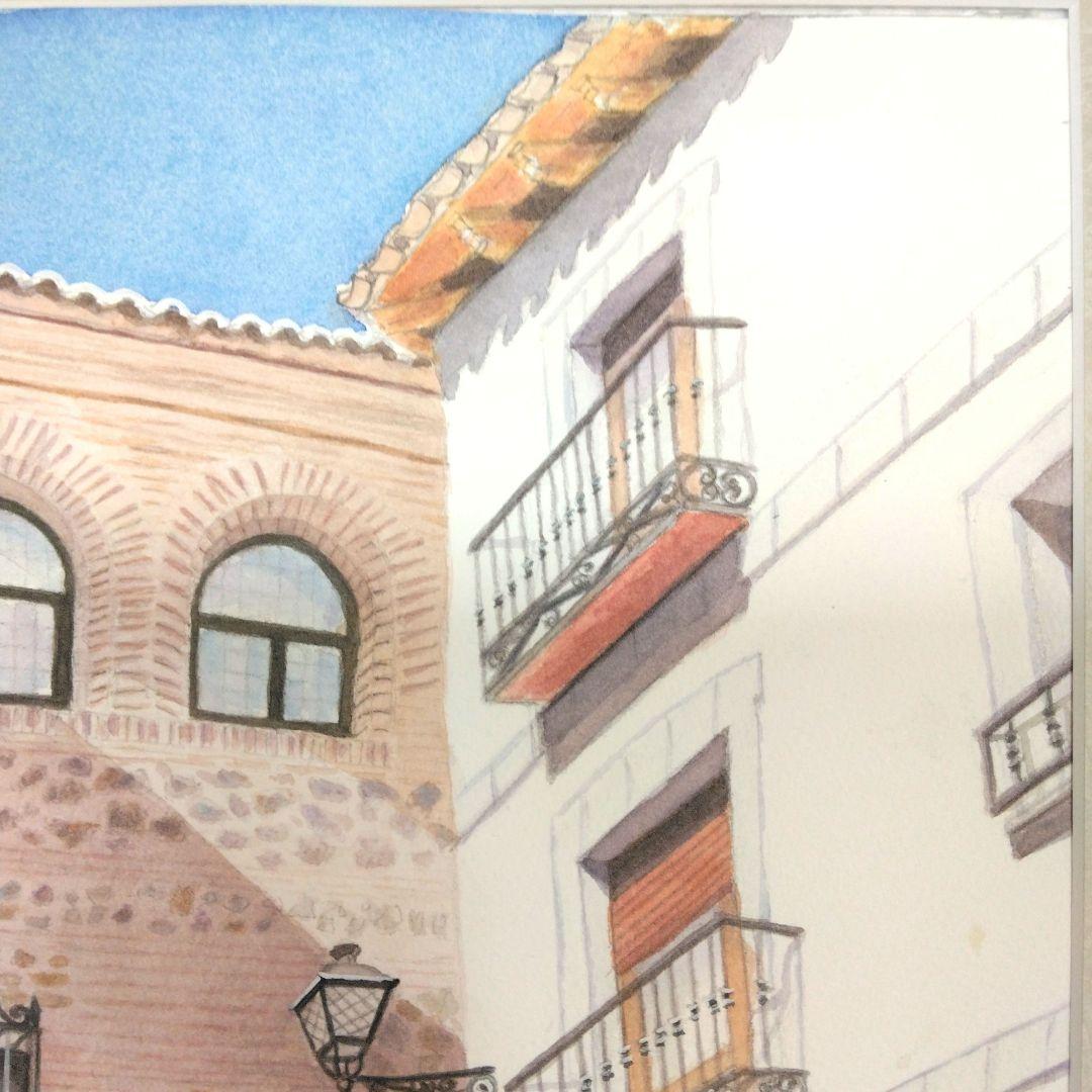 [窓]　水彩画・風景画スペイン・コルドバ・ユダヤ人街・旧市街