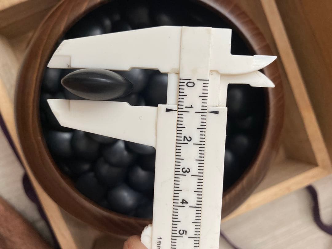 34号　蛤碁石　本蛤碁石　那智黒石　碁石　木箱付