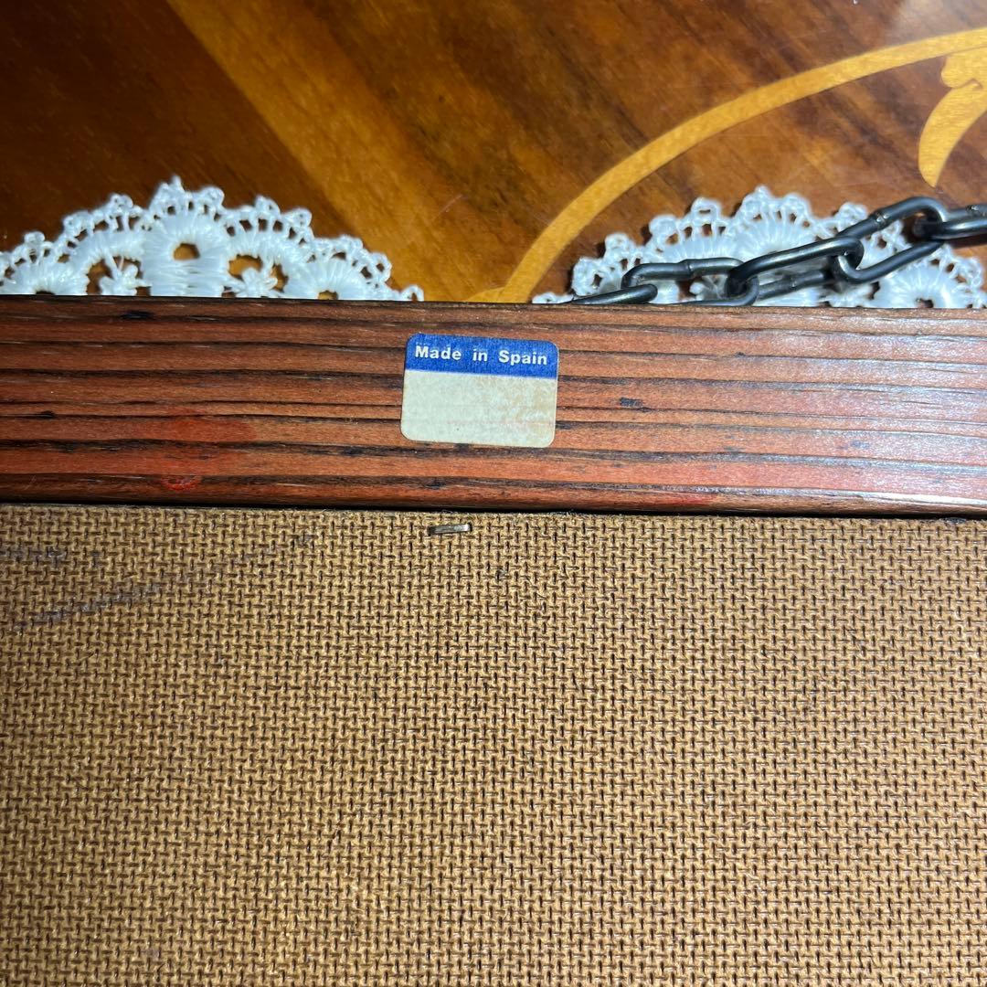 Antique アンティーク 世界地図 木製 額 スペイン製