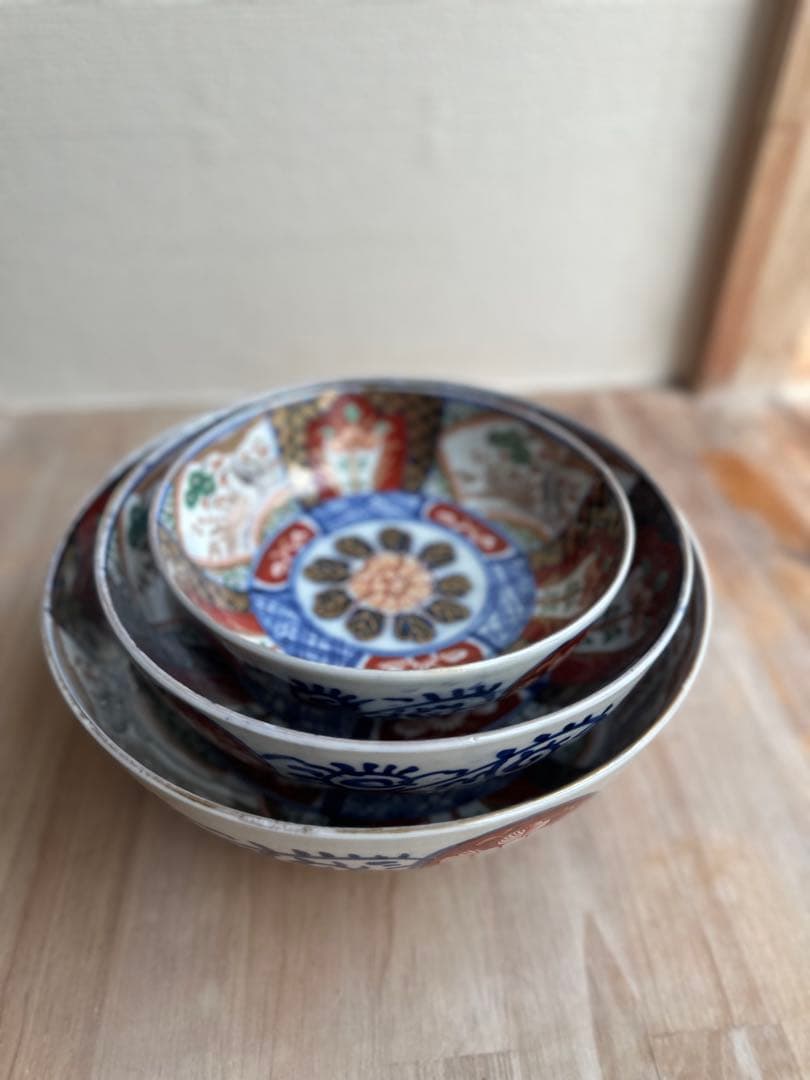 古伊万里　重ね鉢　金彩　骨董