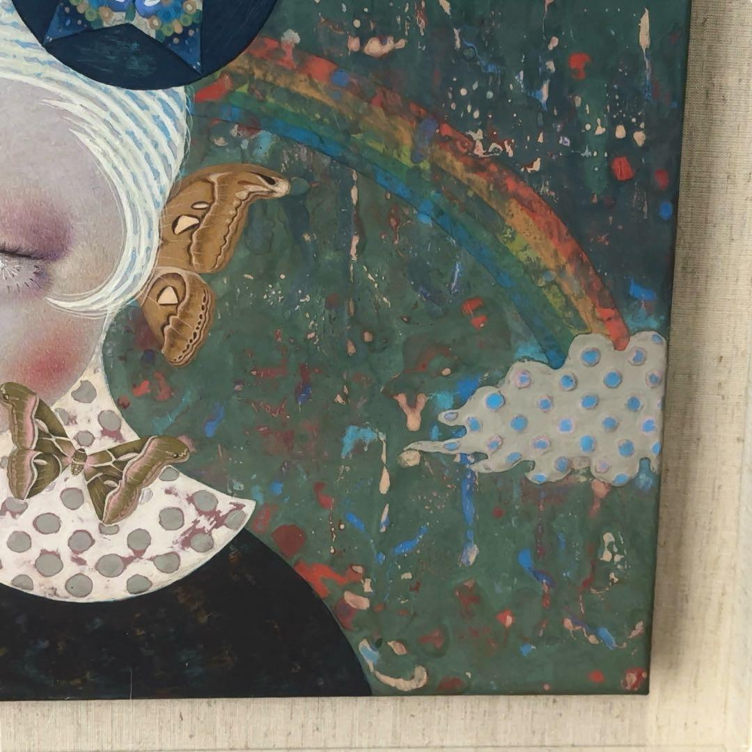 【個人蔵保管品】足立絵美『kaleidoscope』ポポトピア 肉筆画 真作保証